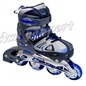 Роликовые коньки A-3800 PRO (цвет синий - раздвижные на 4 размера)