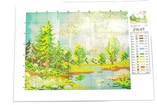 Мозаичная картина Белоснежка "Извилистая речка" 24х18 см. "0027"