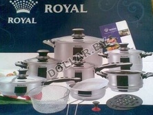 Набор посуды Royal из 21 предмета из нержавеющей стали с термодатчиками