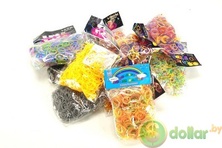 Набор резинок для плетения Loom Bands (Лум Бэндс) 10 пакетиков по 600 шт.= 6000 шт. (арт. 5-2143) 