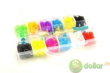 Набор резинок для плетения Loom Bands Diy Colorful Rubber Band (Лум Бэндс) (арт. 9-2588) "0098" 