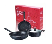 Набор посуды с антипригарным покрытием HEALTHY Non-Stick Pan 4 пр.+ лопатка в подарок