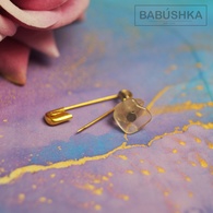 Оберег Булавка от сглаза Babushka Кошачий глаз