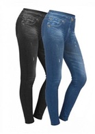 Леджинсы Slim Jeggings (2 пары: синие и черные)