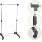 Вешалка для одежды телескопическая на колесиках Single-Pole Telescopic Clothes rack