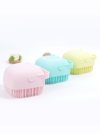 Силиконовая массажная щетка с дозатором для мыла SILICONE MASSAGE BATH BRUSH