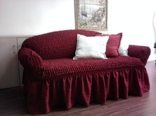 Комплект чехлов для мягкой мебели Модерн-1  с оборкой 3-х местный диван + 2 кресла