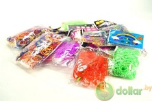 Набор резинок для плетения Loom Bands (Лум Бэндс) 11 пакетиков = 3200 шт. (арт. 9-1235) 