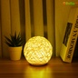 Светильник настольный Creative Rattan Ball Lamp USB из ротанга