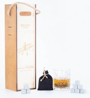 Подарочный набор под бутылку Ballantine's со стаканам и камнями для виски